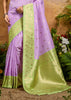 Lilac Purple Woven Soft Silk Saree