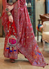 Persian Red Printed Soft Silk Saree