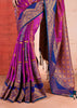 Dahlia Purple Dual Tone Bronze Zari Woven Banarasi Silk Saree