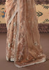 Almond Brown Embroidered Designer Saree
