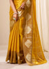 Golden Yellow Woven Tissue Silk Saree