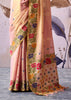 Rose Pink Woven Tissue Silk Saree