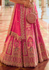 Pink Banarasi Silk Embroidered Lehenga