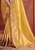 Vibrant Yellow Designer Embroidered Saree