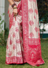 Raspberry Pink Woven Banarasi Silk Saree