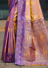 Gold Purple Dual Tone Woven Banarasi Silk Saree