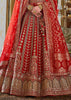Festive Red Heavy Embroidered Designer Lehenga