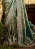 Antique Green Embroidered Designer Saree