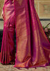 Magenta Pink Woven Banarasi Silk Saree