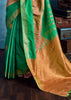 Spring Green Woven Banarasi Silk Saree