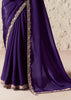 Depth Purple Designer Organza Tissue Silk Saree With Printed Blouse