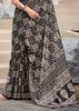 Black Printed Cotton Silk Saree