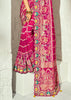 Magenta Pink Embroidered Georgette Bandhej Saree