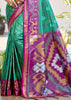 Ming Green Woven Patola Silk Saree
