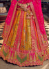 Pink And Golden Heavy Banarasi Designer Lehenga