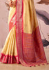 Off White Woven Tissue Silk Saree