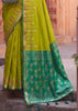 Lime Green Woven Banarasi Silk Saree