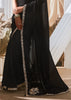 Jet Black Designer Silk Saree