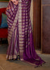 Imperial Purple Woven Banarasi Soft Silk Saree