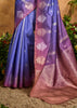 Lavender Purple Woven Banarasi Silk Saree