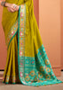Lime Green Woven Banarasi Patola Silk Saree