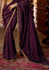 “Exclusive Offer” : Royal Maroon Woven Designer Embroidered Silk Saree With Contrast Blouse