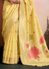 Delight Yellow Woven Linen Cotton Silk Saree