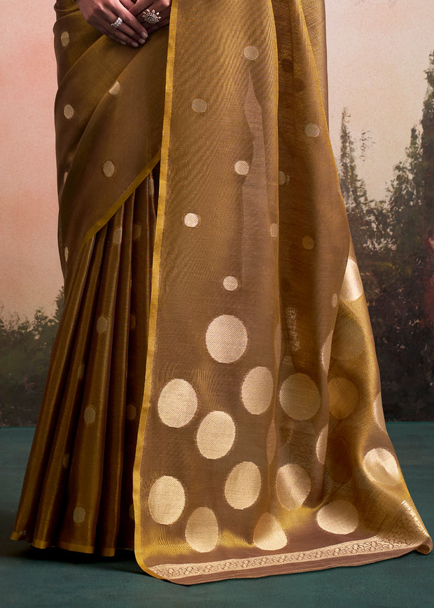 Rich Gold Woven Tissue Silk Saree