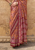 Tibetan Red Printed Patola Saree