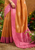Russet Orange Woven Cotton Silk Saree