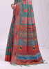 Teal Green Woven Linen Cotton Saree