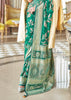 Spring Green Woven Georgette Silk Saree