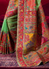 Jasmine Green Woven Cotton Kashmiri Jamewar Saree