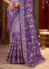 Purple Embroidered Tissue Designer Saree