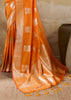 Rich Orange Woven Banarasi Silk Saree