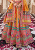 Pink & Yellow Banarasi Silk Embroidered Lehenga