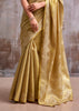 Golden Beige Woven Tissue Silk Saree