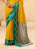 Festive Yellow Woven Satin Silk Saree