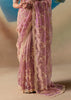 Mauve Pink Satin Organza Embroidered Saree