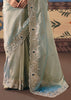 Cloud Blue Embroidered Designer Saree