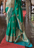 Holly Green Dual Tone Woven Banarasi Silk Saree