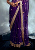 Imperial Purple Designer Silk Saree