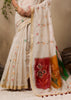 Off White Woven Cotton Silk Saree