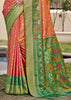 Russet Orange Woven Patola Silk Saree