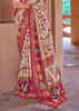 Off White Printed Kashmiri Jamewar Saree