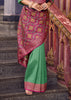 Ming Green Woven Banarasi Silk Saree