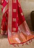 Bridal Red Woven Banarasi Silk Saree