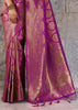 Magenta Purple Woven Kanjivaram Silk Saree