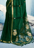 Hunter Green Woven Cotton Silk Saree