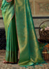 Sea Green Woven Banarasi Silk Saree
